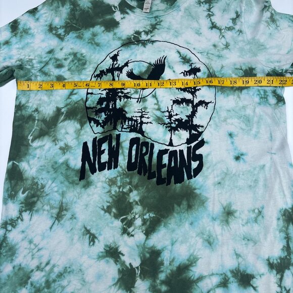 New Orleans TShirt Mens XL Green Hand Dyed & Screenprinted Swamp - Picture 4 of 7